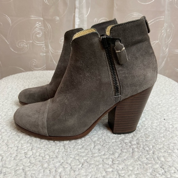 Rag &Bone Gray Italian Leather Booties, 36/6 - Picture 9 of 12